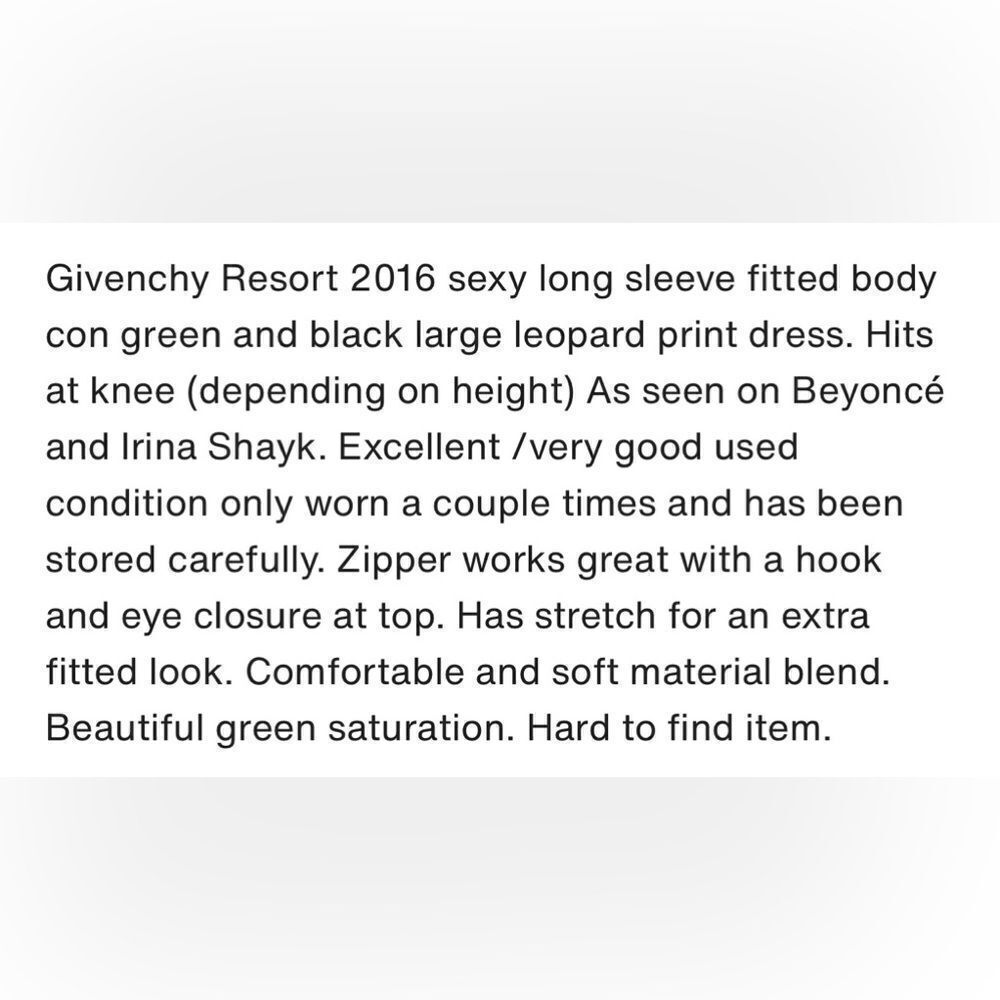 Givenchy green silk blend leopard dress size US4 - Picture 11 of 12